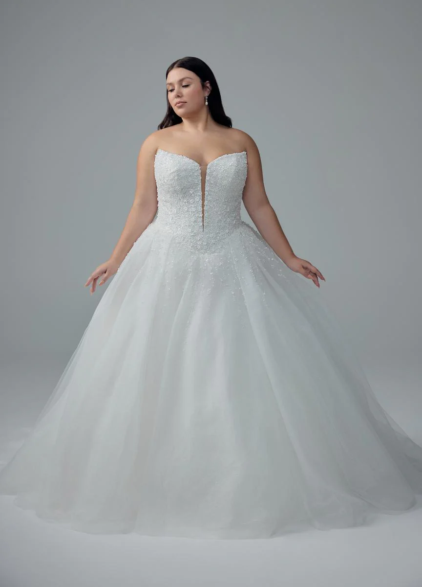Sophia Tolli "Vienna" Sparkling Strapless Ballgown Bridal Gown - Image 7