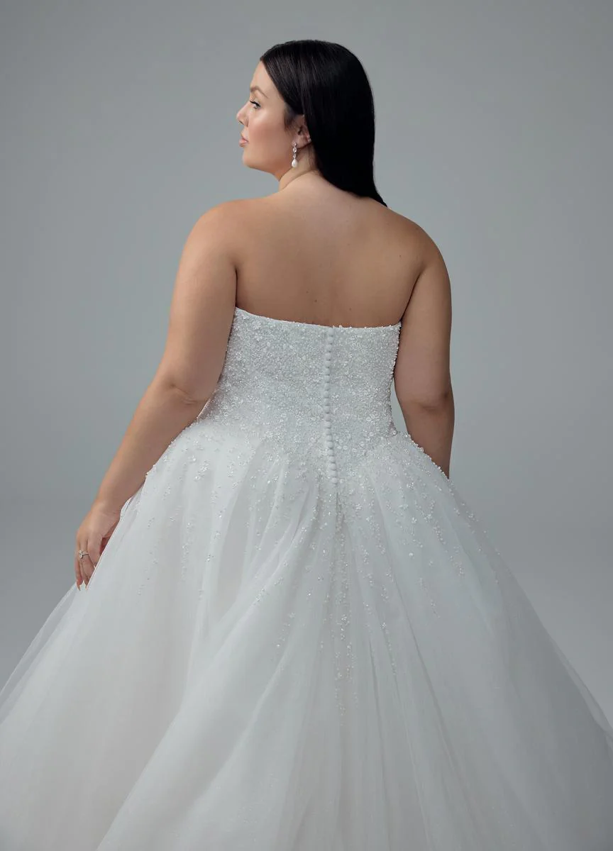 Sophia Tolli "Vienna" Sparkling Strapless Ballgown Bridal Gown - Image 8
