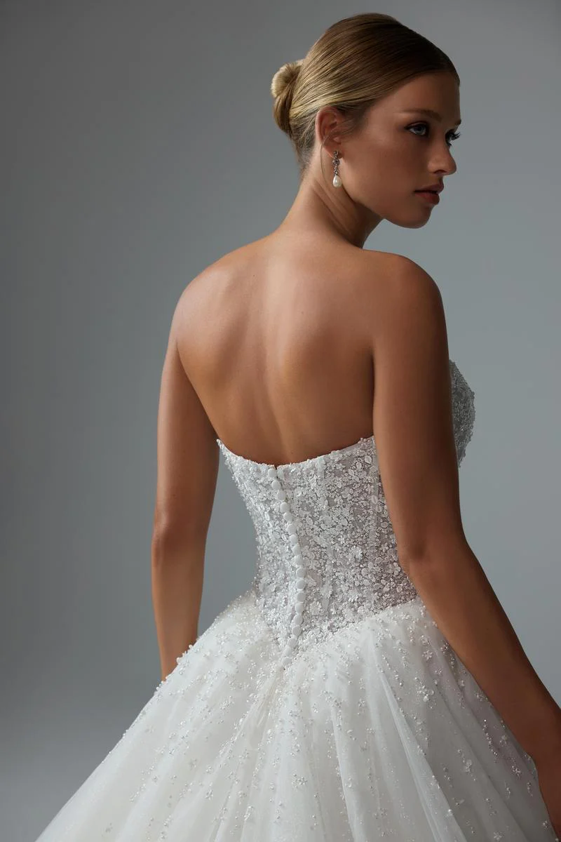 Sophia Tolli "Vienna" Sparkling Strapless Ballgown Bridal Gown - Image 9