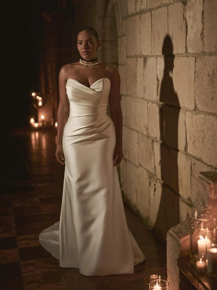 Sottero & Midgley "Giselle Lane" Luxe Satin Mermaid Bridal Gown
