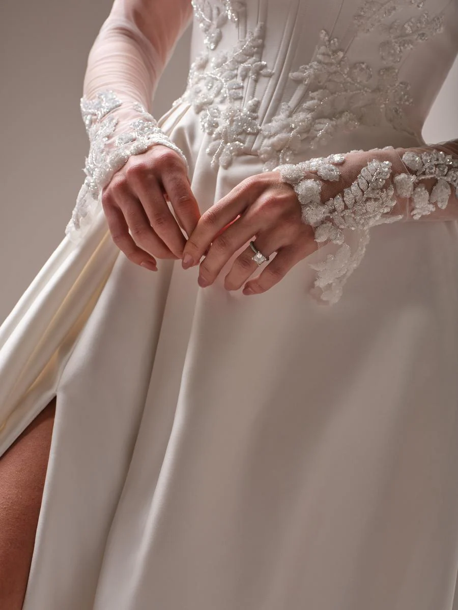 Sottero & Midgley "Amadora" European Cat-Eye Bridal Gown - Image 9