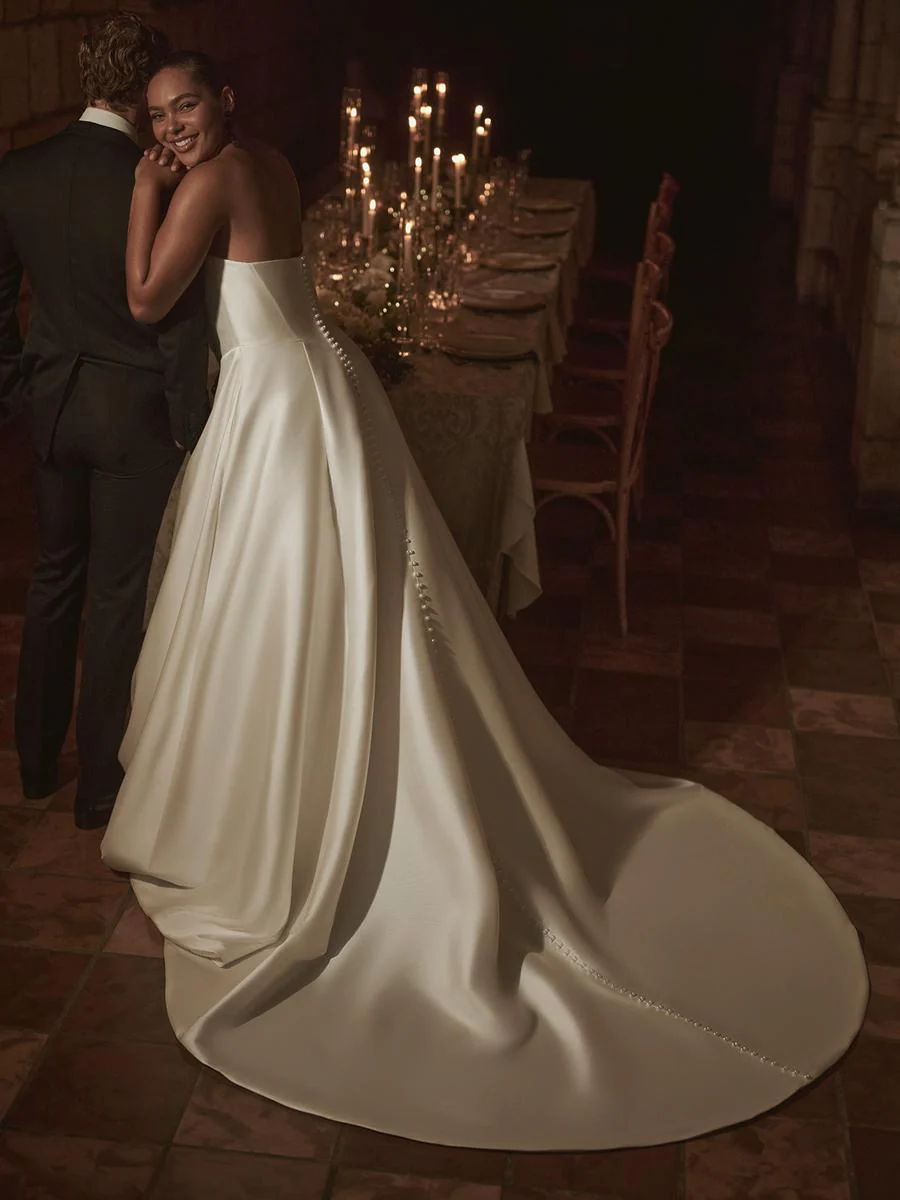 Sottero & Midgley "Braxton" A-line Mikado and Pearl Bridal Gown - Image 2