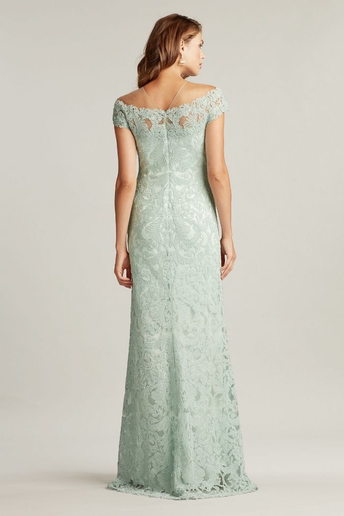 Tadashi Shoji Lace Dupre Off-The-Shoulder Gown ALX17021L - Image 5