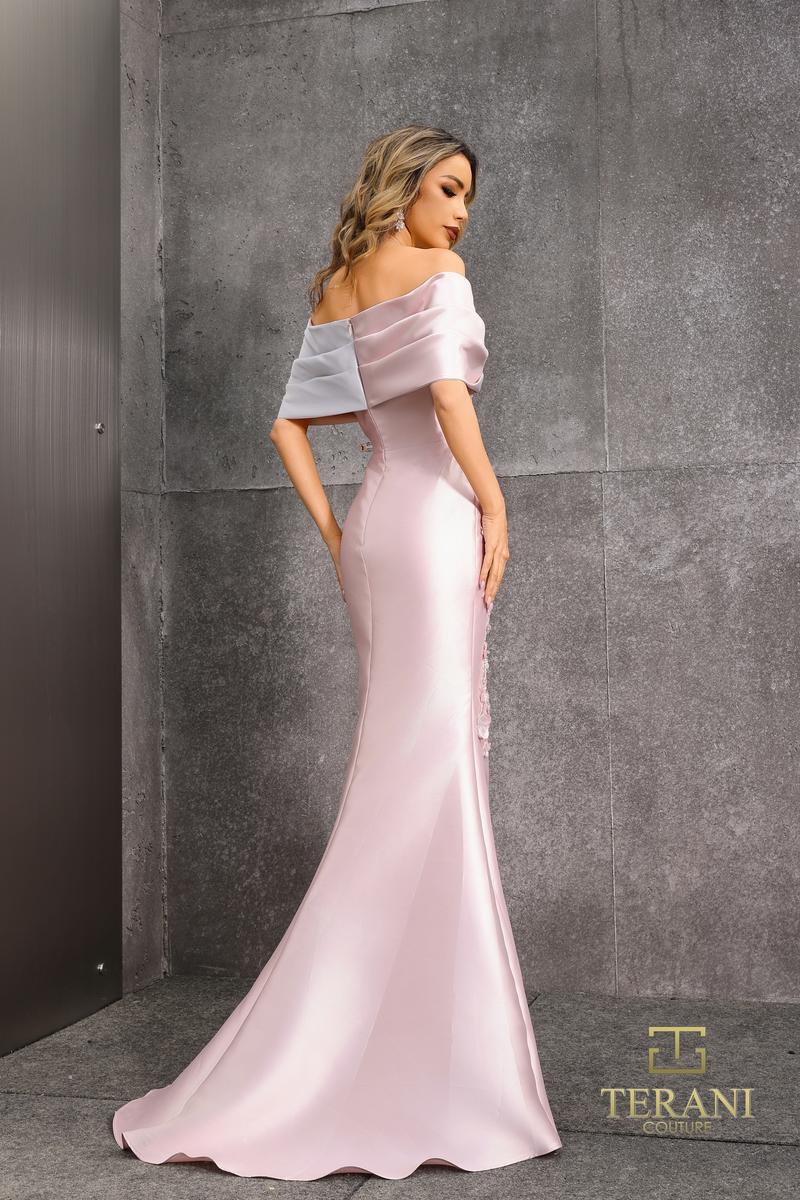 Terani Bodycon Mikado Ruffle Evening Dress 252M5324 - Image 4