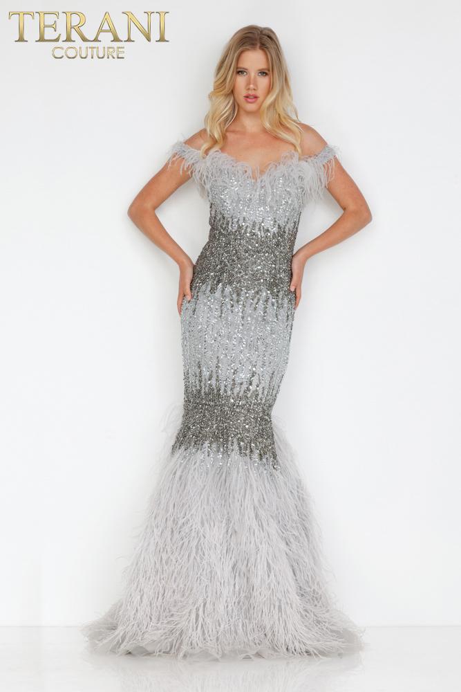 Terani Beaded Evening Gown 1911GL9512 - Image 3