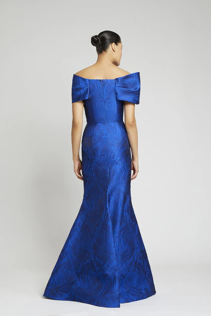 Teri Jon Off the Shoulder Jacquard Evening Dress 206026 - Image 2