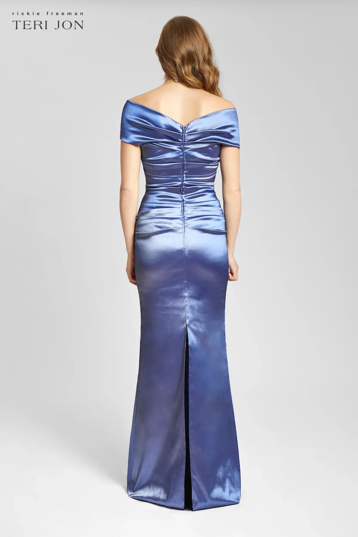 Teri Jon Off the Shoulder Ruched Evening Gown 49096 - Image 2