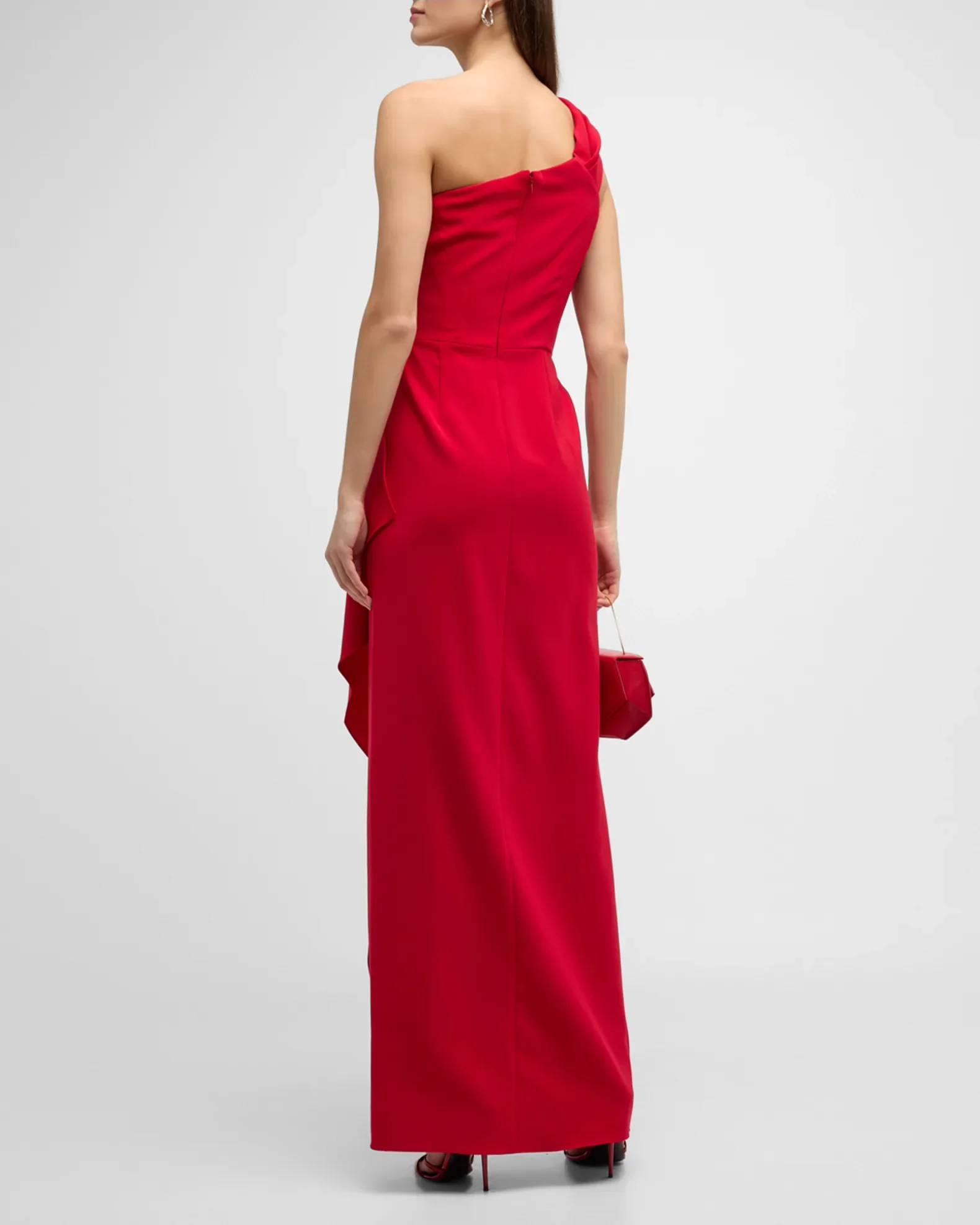 Teri Jon Stretch Crepe Side Drape Gown 219012 - Image 6