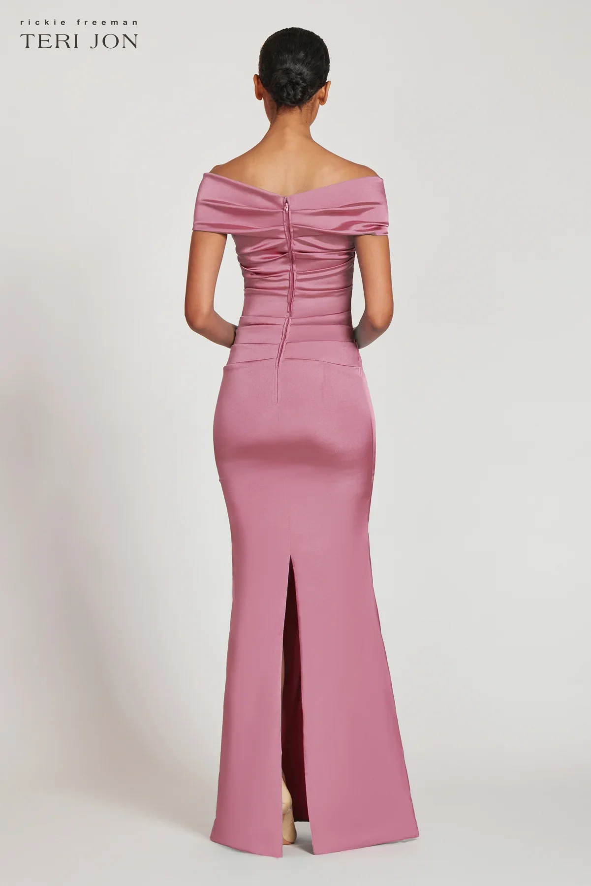 Teri Jon Stretch Satin Evening Gown 96022 - Image 14