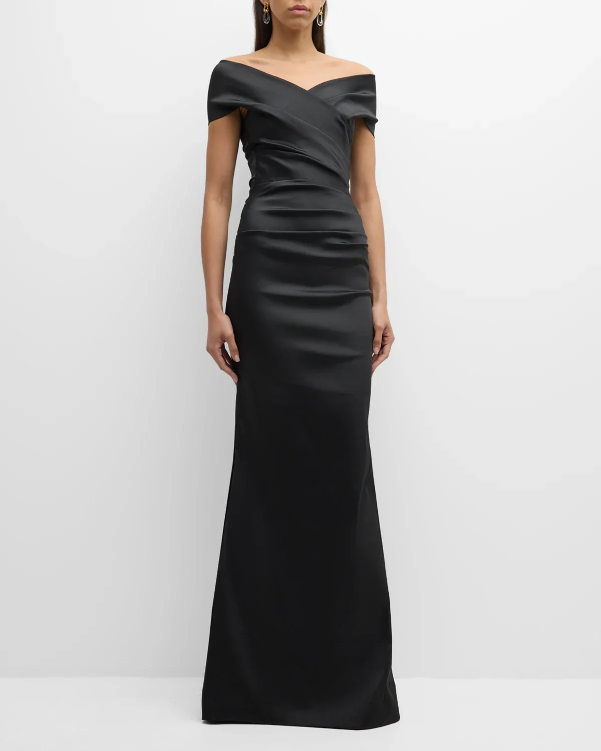 Teri Jon Stretch Satin Evening Gown 96022 - Image 15