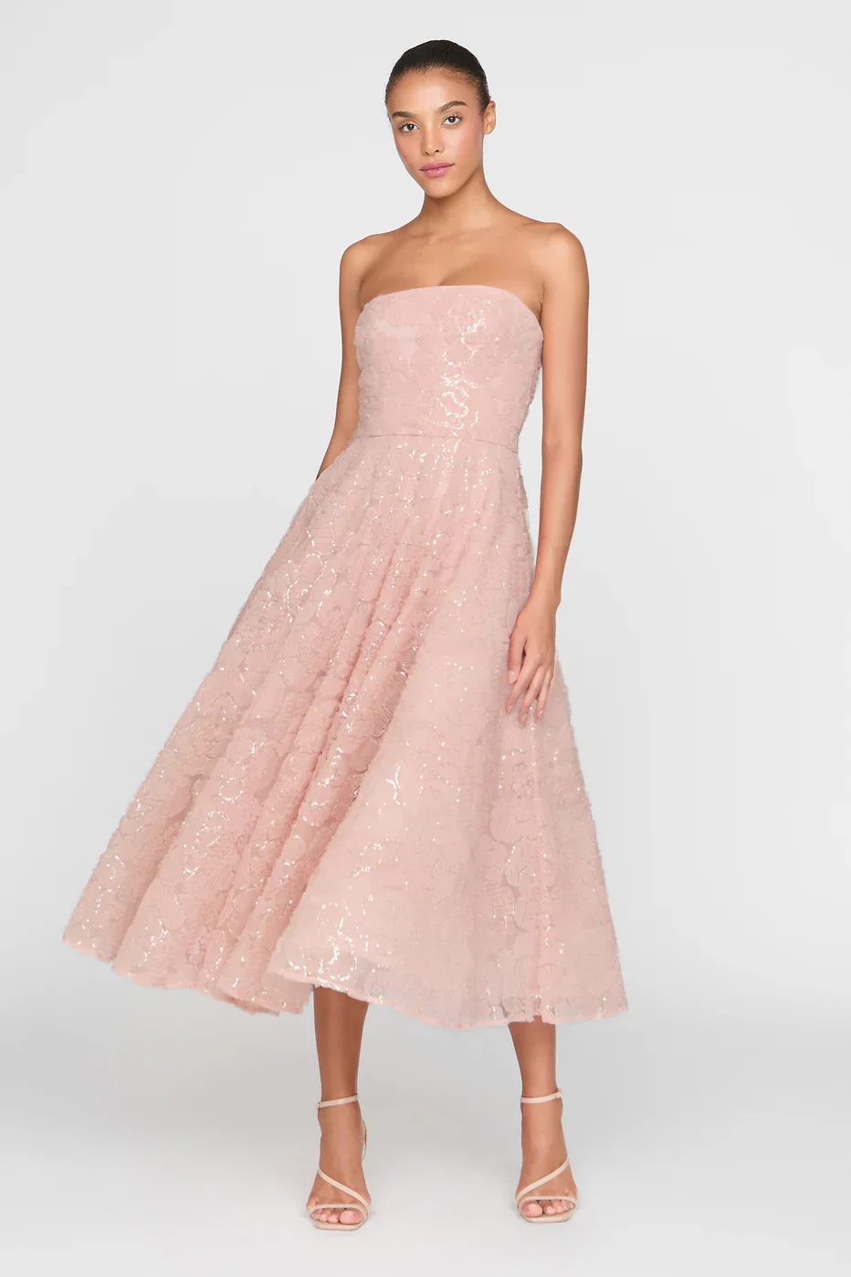 Theia Couture Strapless Midi Dress 88115776 - Image 2