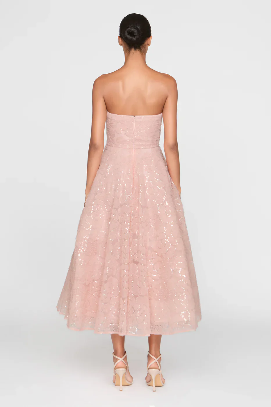 Theia Couture Strapless Midi Dress 88115776 - Image 3