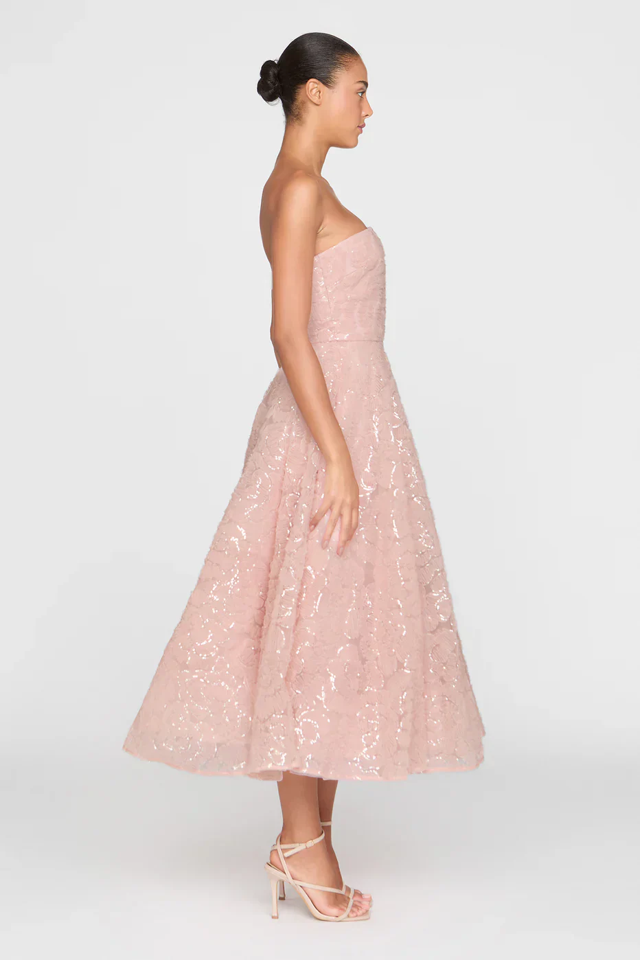 Theia Couture Strapless Midi Dress 88115776 - Image 4