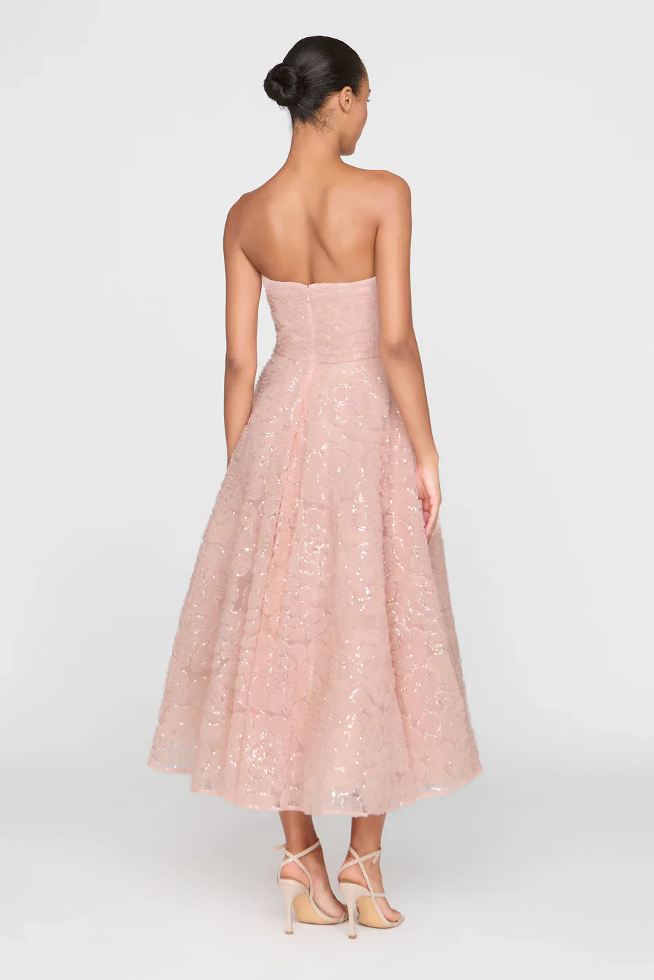 Theia Couture Strapless Midi Dress 88115776 - Image 5