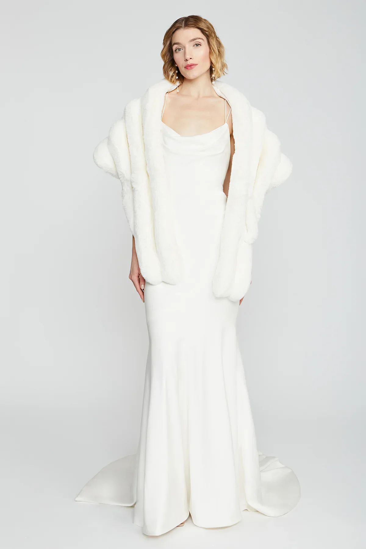 Theia Faux Fur Chinchilla Stole 8890009 - Image 16