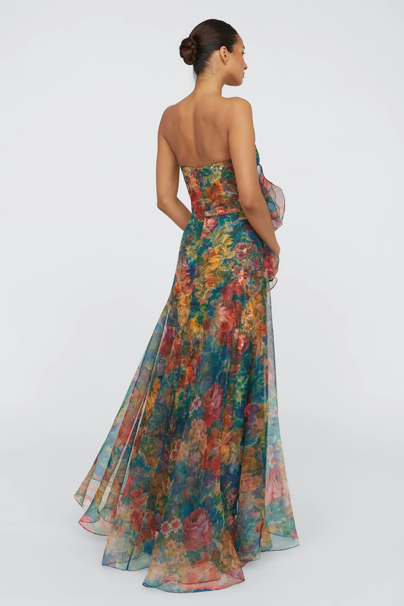 Theia "Leora" Rosette Ruffle Gown 88114353 - Image 9