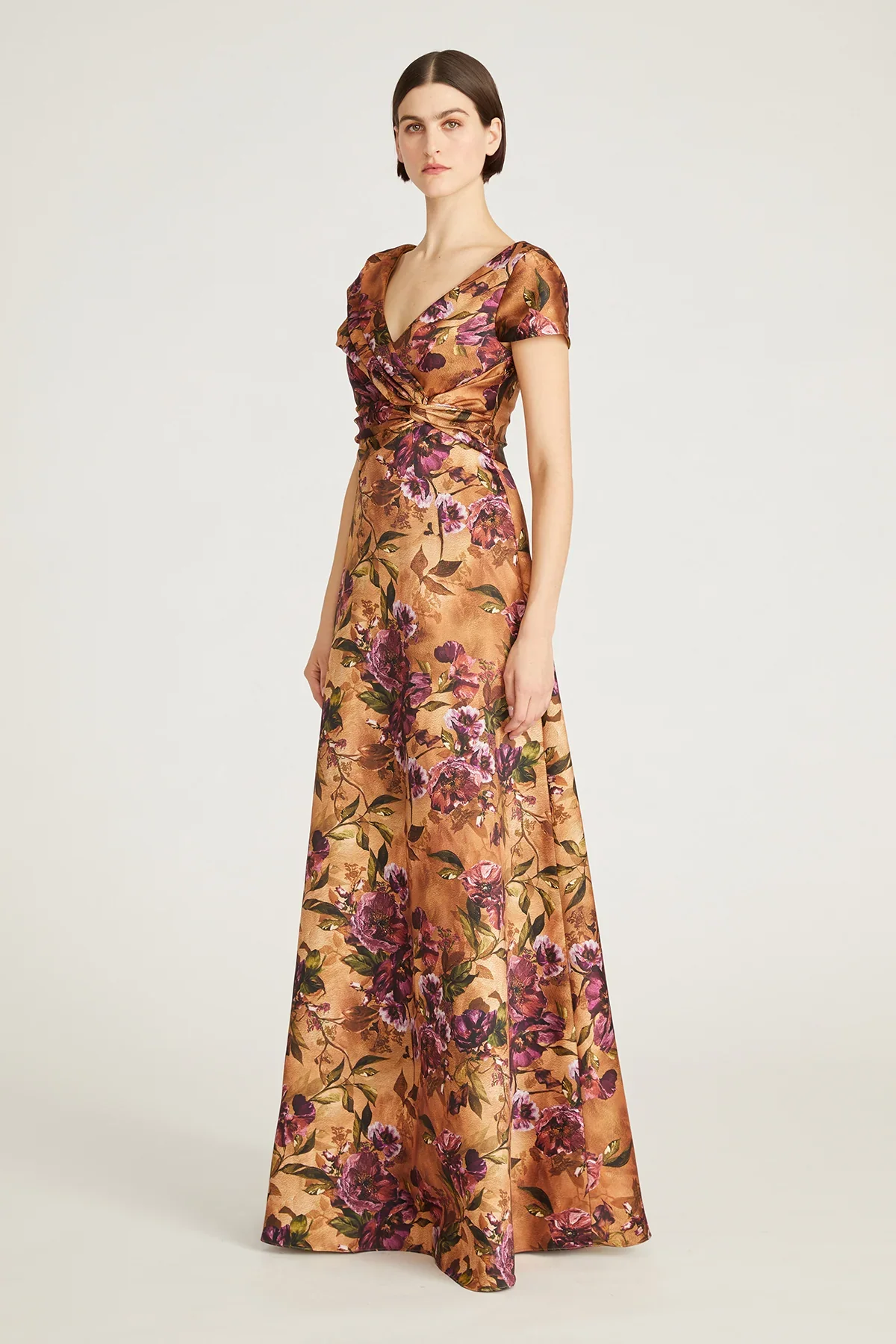 Theia "Nina" Twist Drape A Line Gown 88110284 - Image 3