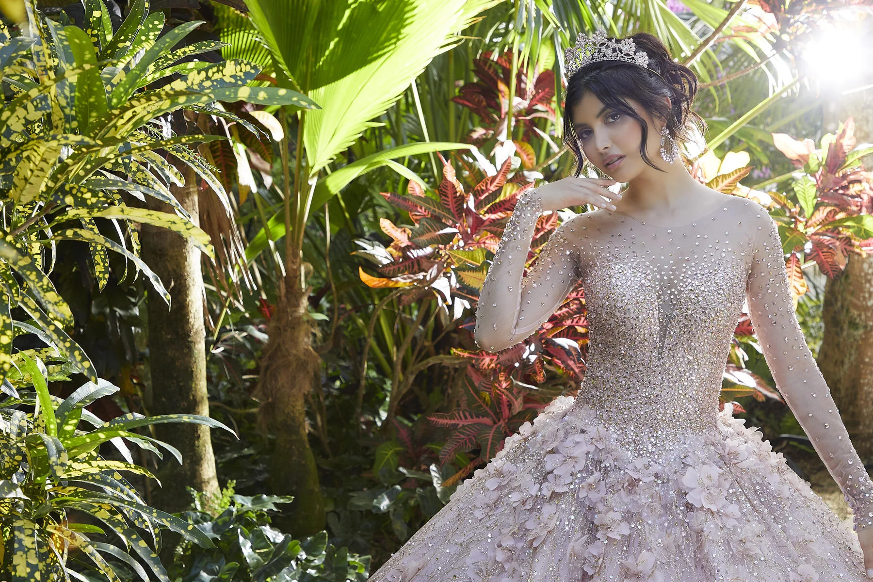 Vizcaya by Morilee Illusion Sleeve Quince Dress 89297 - Image 8