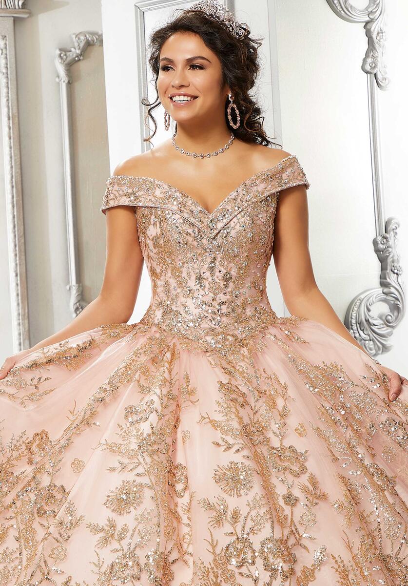 Vizcaya by Morilee Glitter Tulle Quince Dress 89313 - Image 4