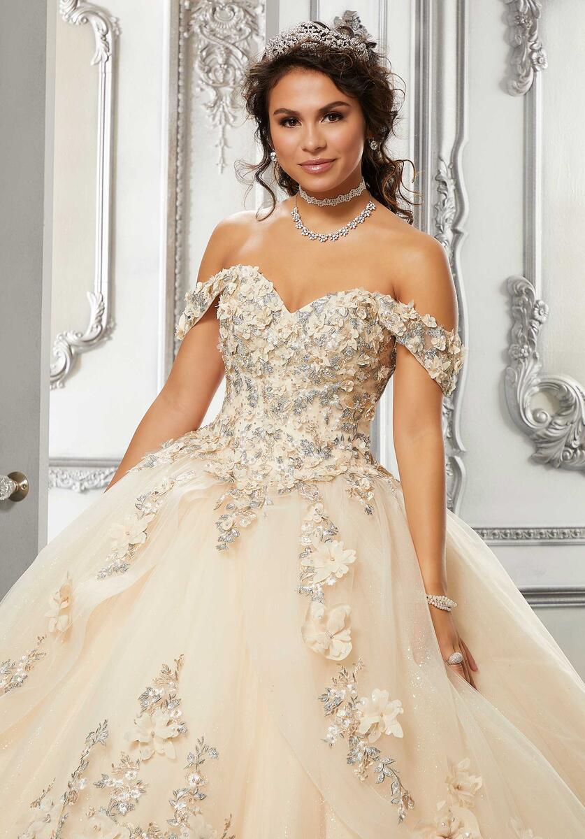 Vizcaya by Morilee 3D Floral Fairytale Quince Dress 89318 - Image 5