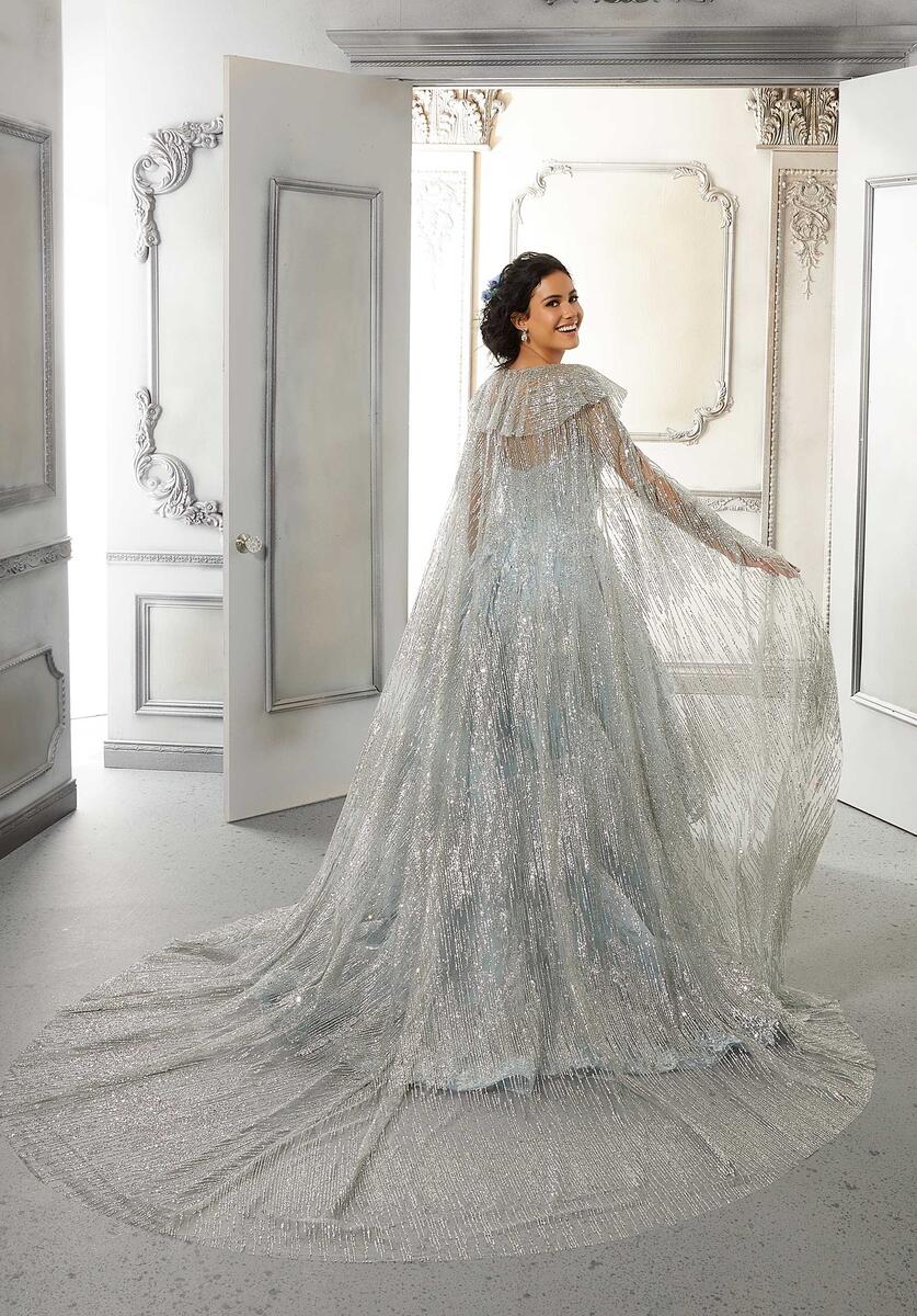 Vizcaya by Morilee Pattern Glitter Quince Cape 89326 - Image 4