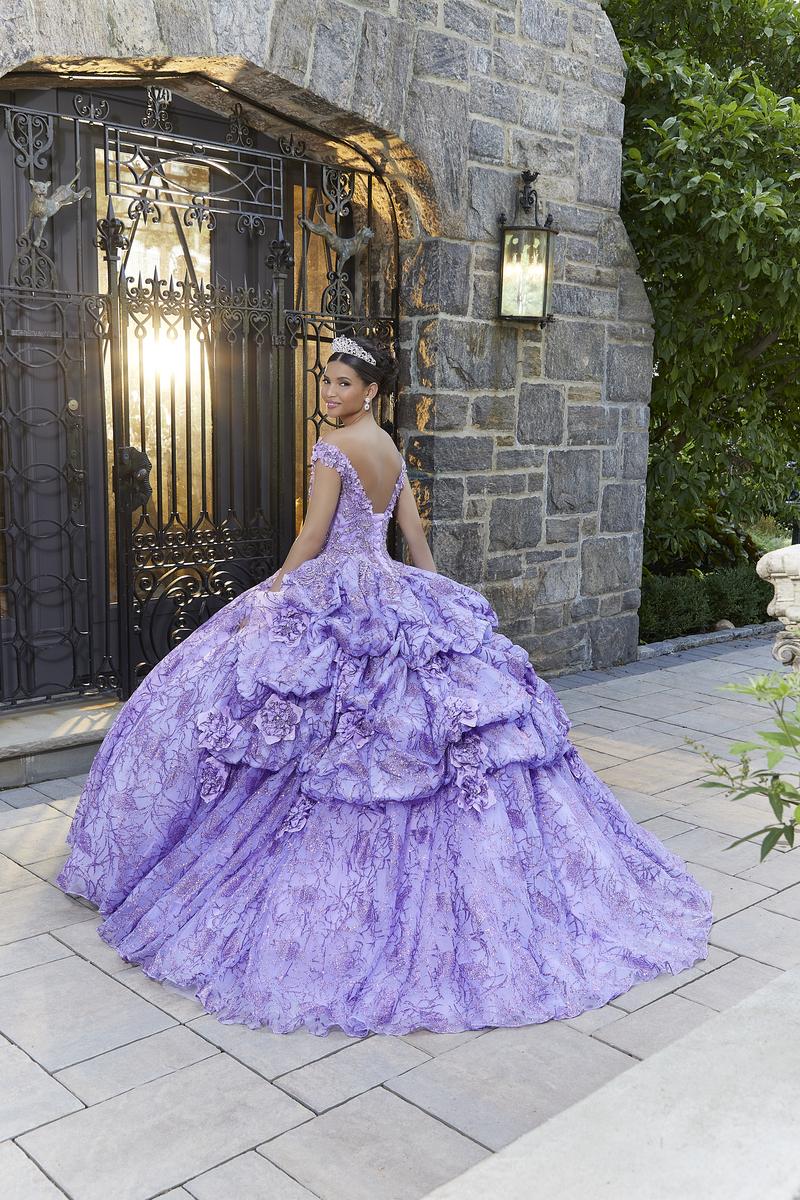 Vizcaya by Morilee Metallic Floral Quince Dress 89335 - Image 2