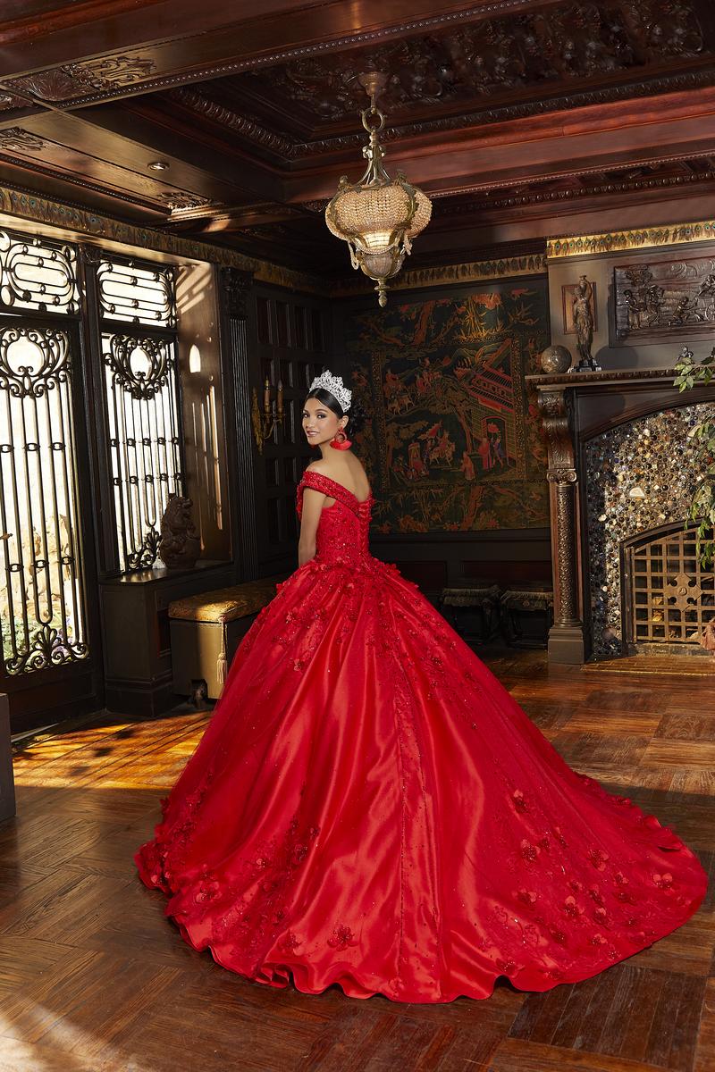 Vizcaya by Morilee Satin Lace Quince Dress 89337 - Image 2
