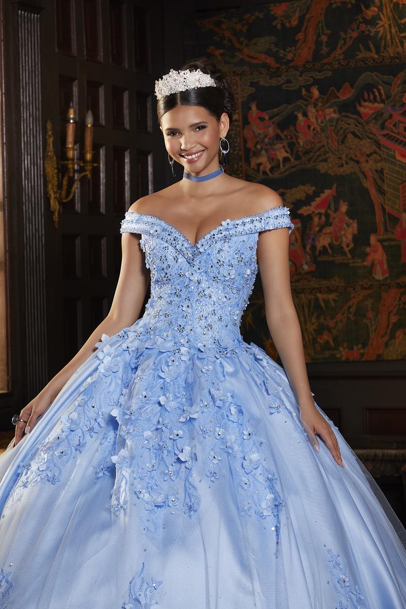 Vizcaya by Morilee Satin Lace Quince Dress 89337 - Image 3