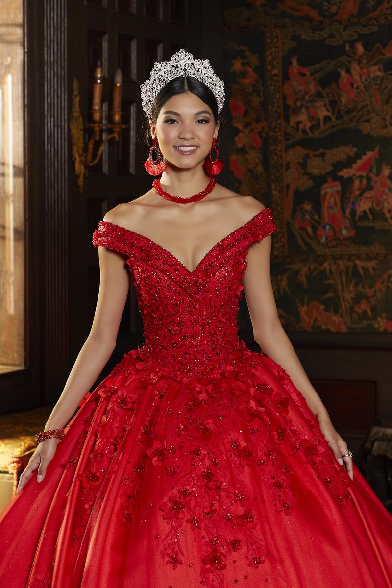 Vizcaya by Morilee Satin Lace Quince Dress 89337 - Image 4
