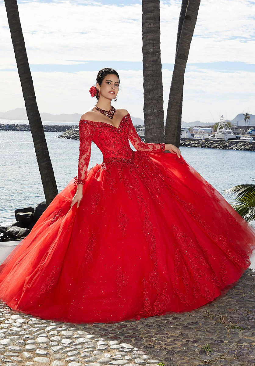 Vizcaya by Morilee Sparkle Tulle Quince Dress 89360 - Image 3