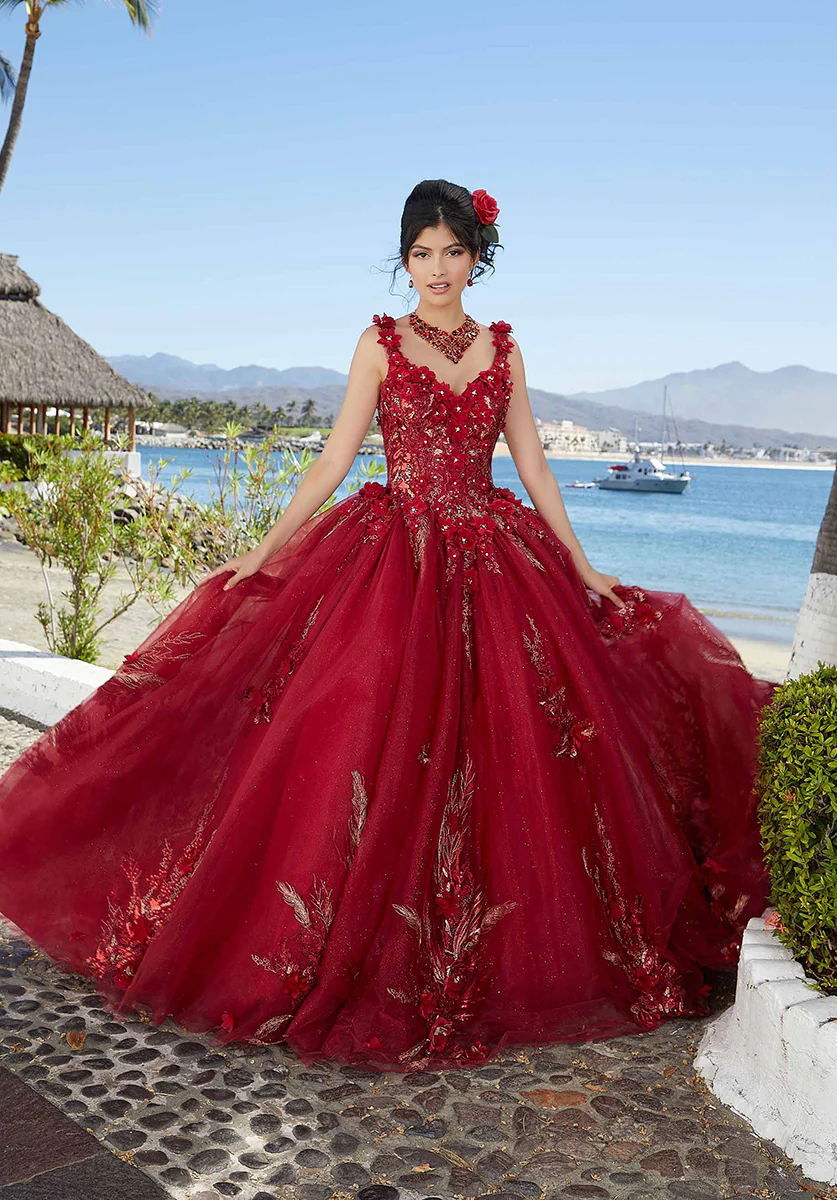 Vizcaya by Morilee Metallic Embroidered Quince Dress 89362 - Image 3