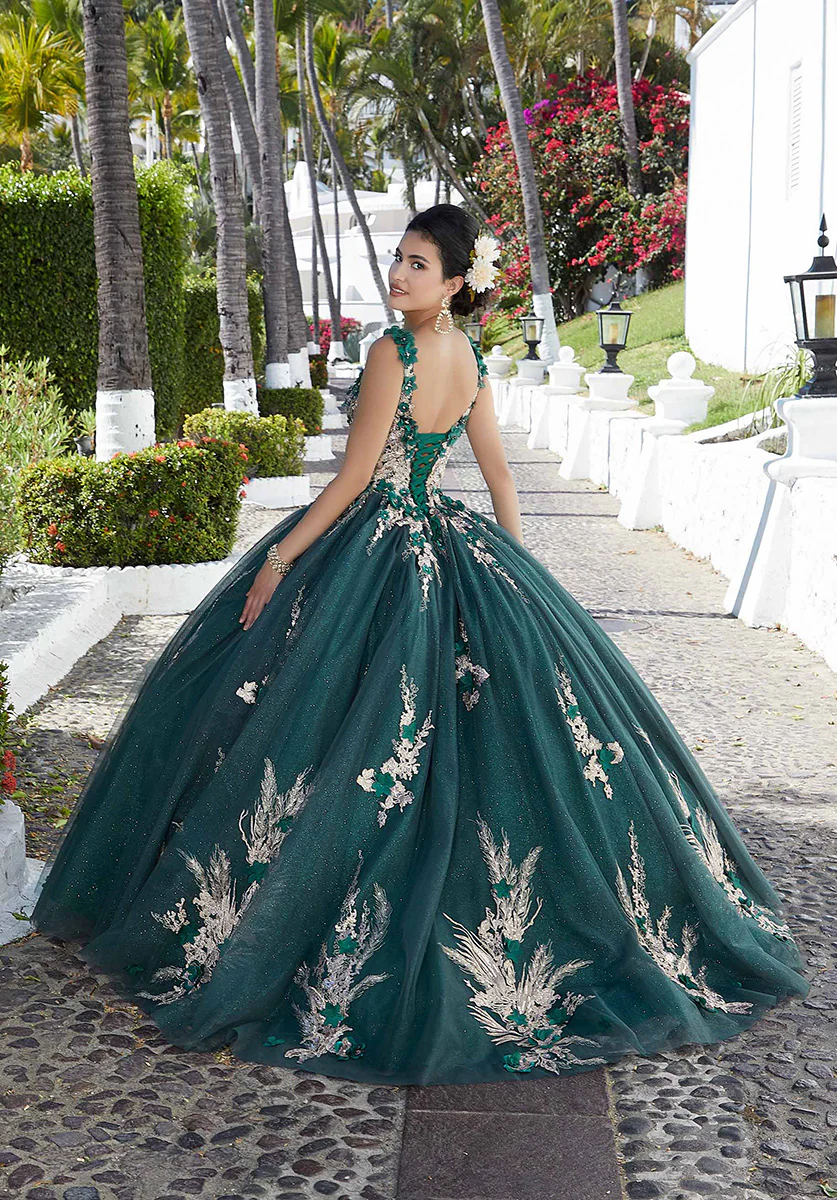 Vizcaya by Morilee Metallic Embroidered Quince Dress 89362 - Image 4