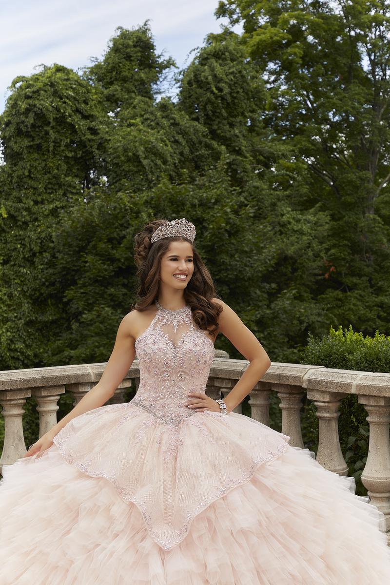Vizcaya by Morilee High Neckline Quince Dress 89406 - Image 5