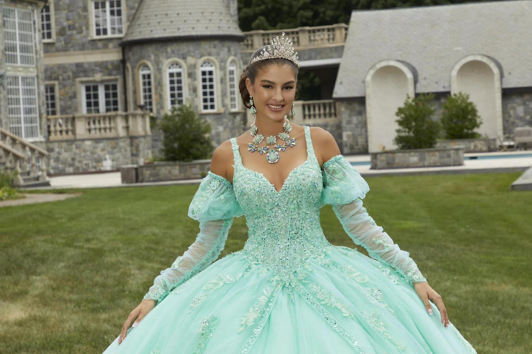 Vizcaya by Morilee Lace and Tulle Quince Dress 89407 - Image 4
