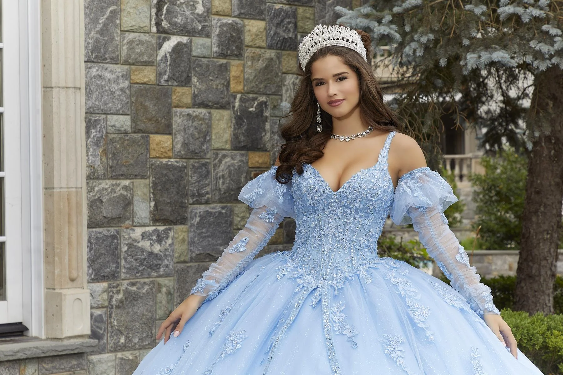Vizcaya by Morilee Lace and Tulle Quince Dress 89407 - Image 5