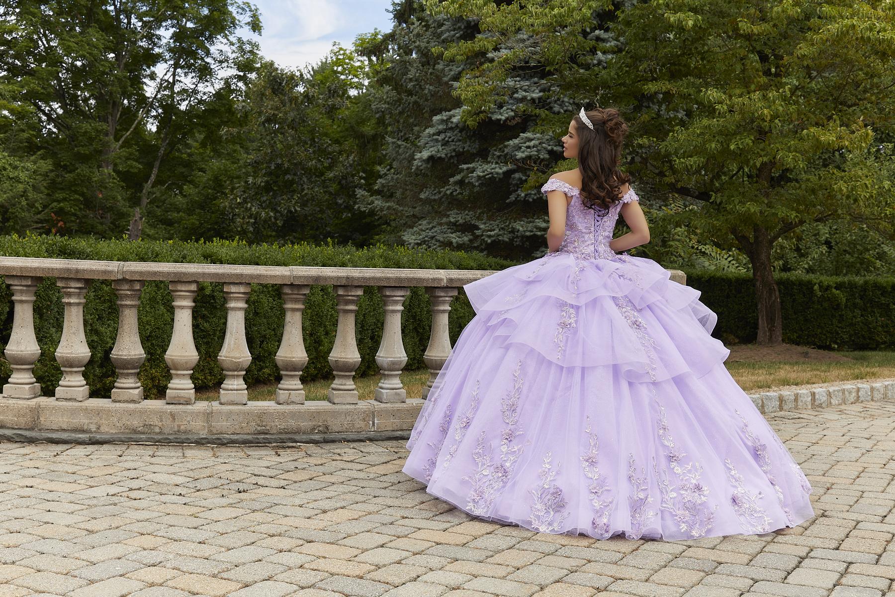 Vizcaya by Morilee Off Shoulder Lace Quince Dress 89409 - Image 3