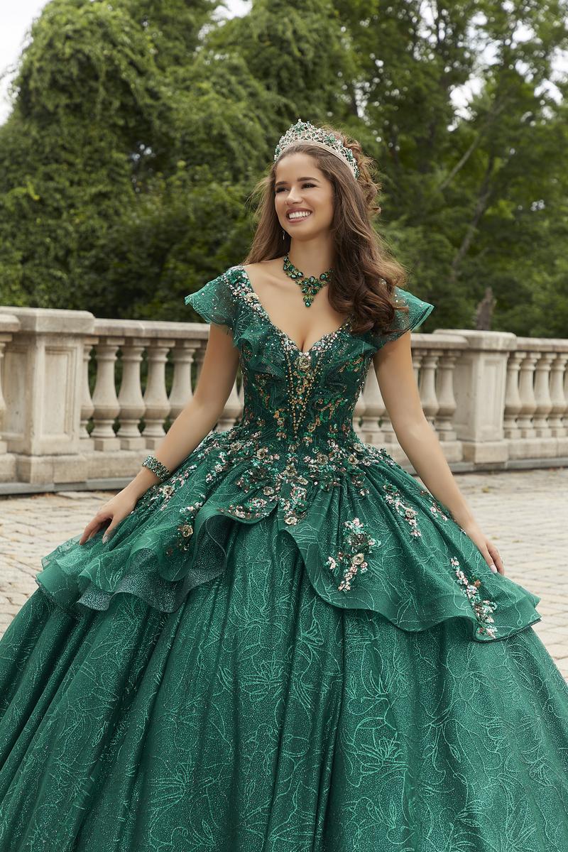 Vizcaya by Morilee Flounced Lace Quince Dress 89412 - Image 2