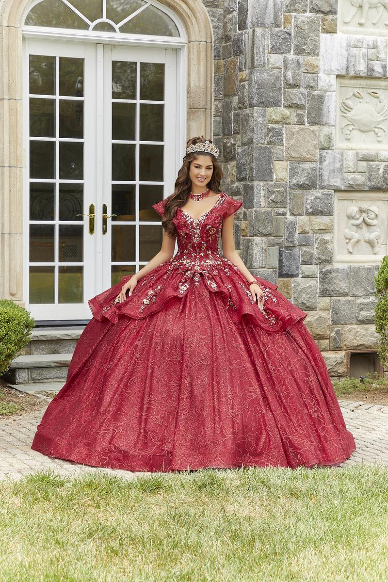 Vizcaya by Morilee Flounced Lace Quince Dress 89412 - Image 3