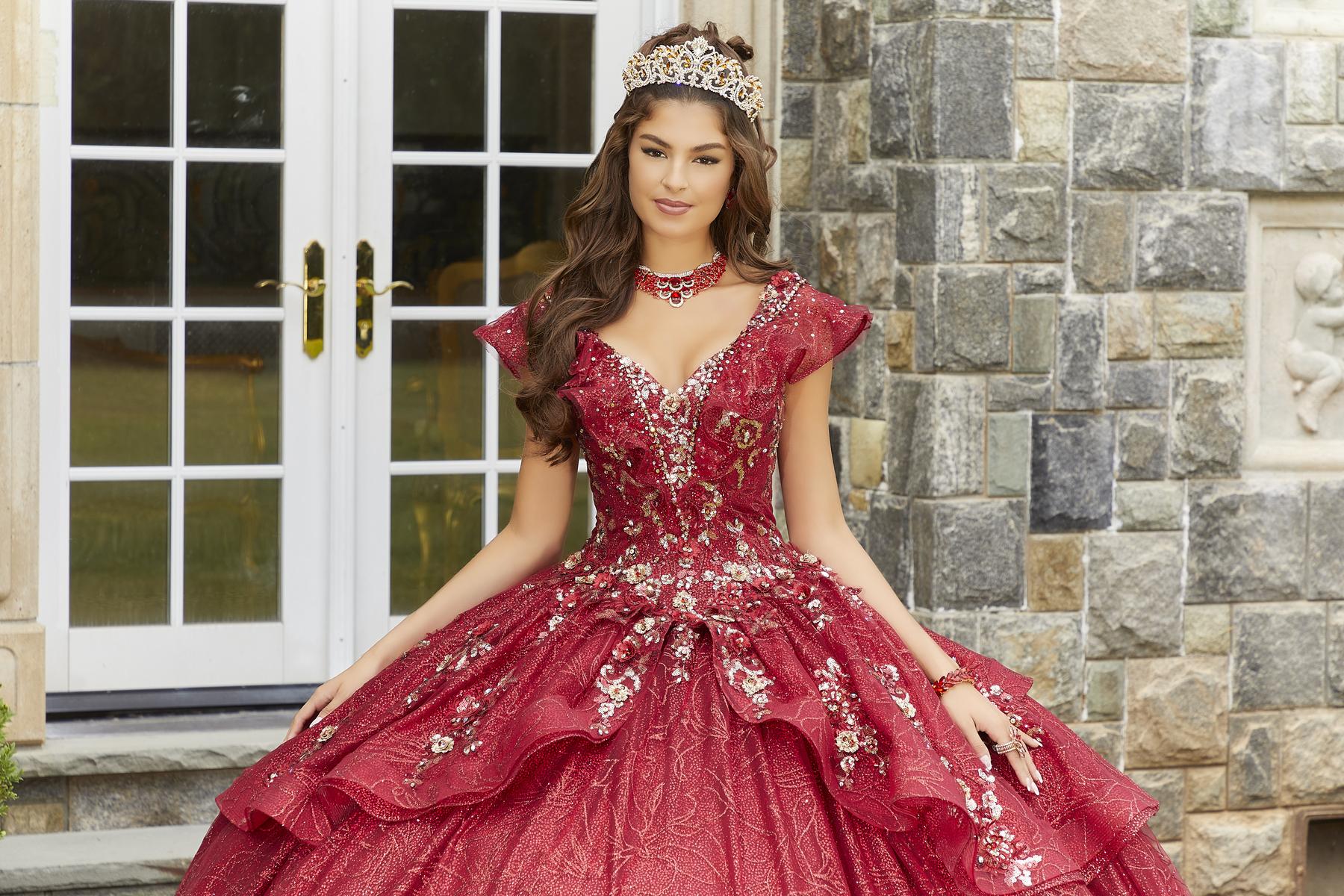 Vizcaya by Morilee Flounced Lace Quince Dress 89412 - Image 5