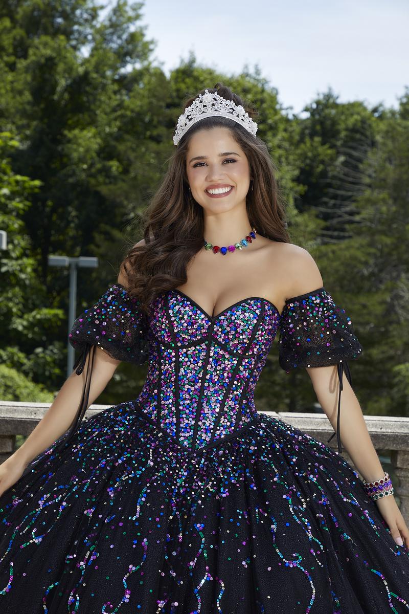 Vizcaya by Morilee Confetti Beaded Quince Dress 89413 - Image 4