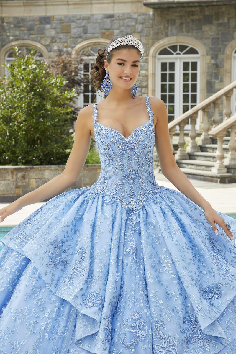 Vizcaya by Morilee Rhinestone Crystal Beaded Quince Dress 89416 - Image 3