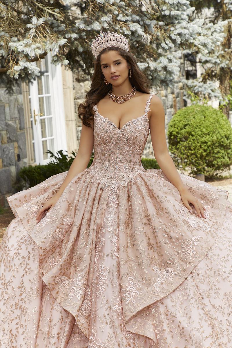 Vizcaya by Morilee Rhinestone Crystal Beaded Quince Dress 89416 - Image 4