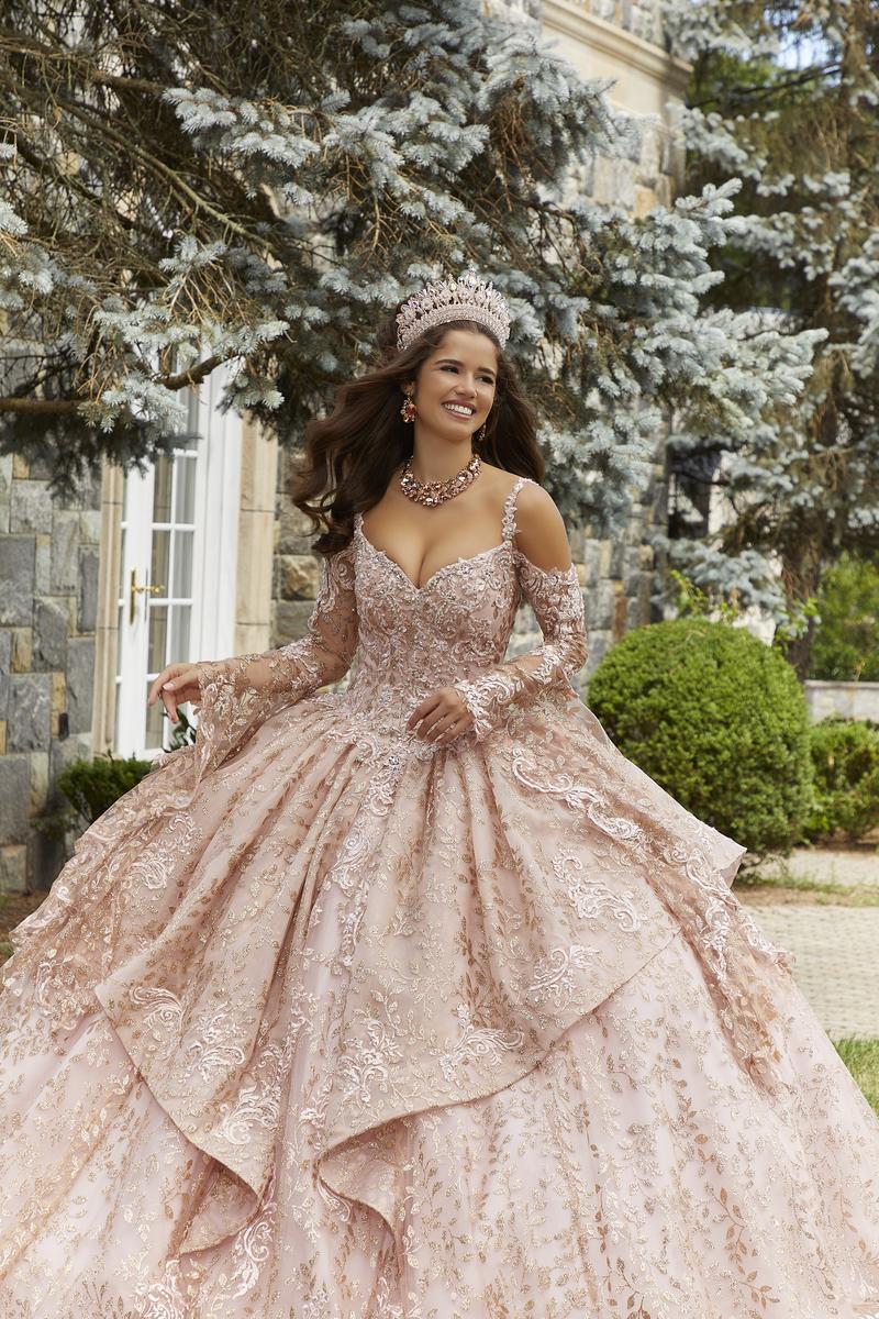 Vizcaya by Morilee Rhinestone Crystal Beaded Quince Dress 89416 - Image 5