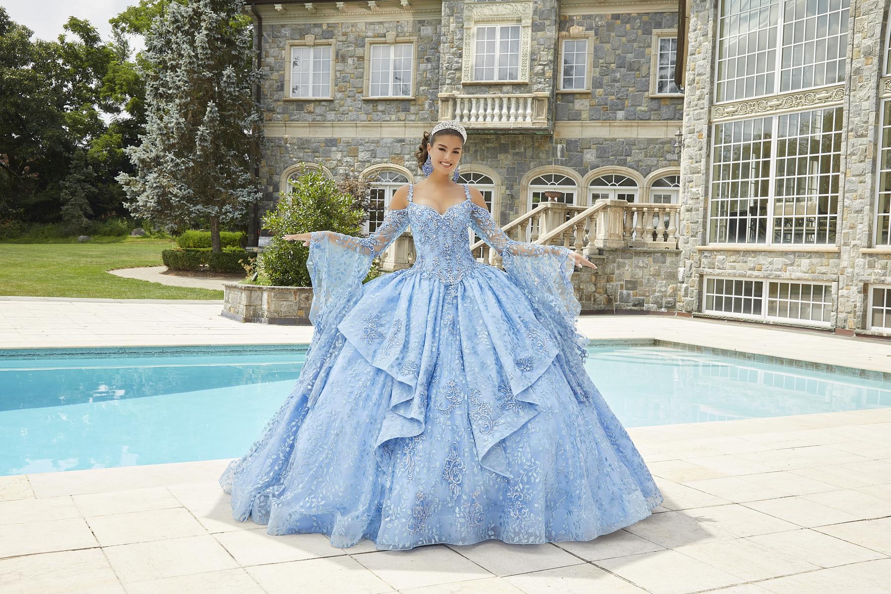 Vizcaya by Morilee Rhinestone Crystal Beaded Quince Dress 89416 - Image 6