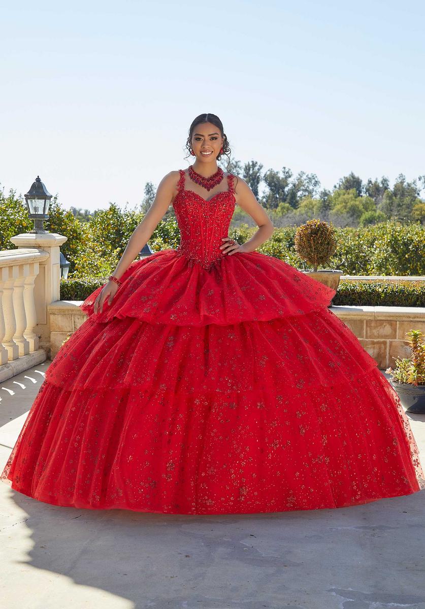 Vizcaya by Morilee Tiered Skirt Quince Dress 89428 - Image 3