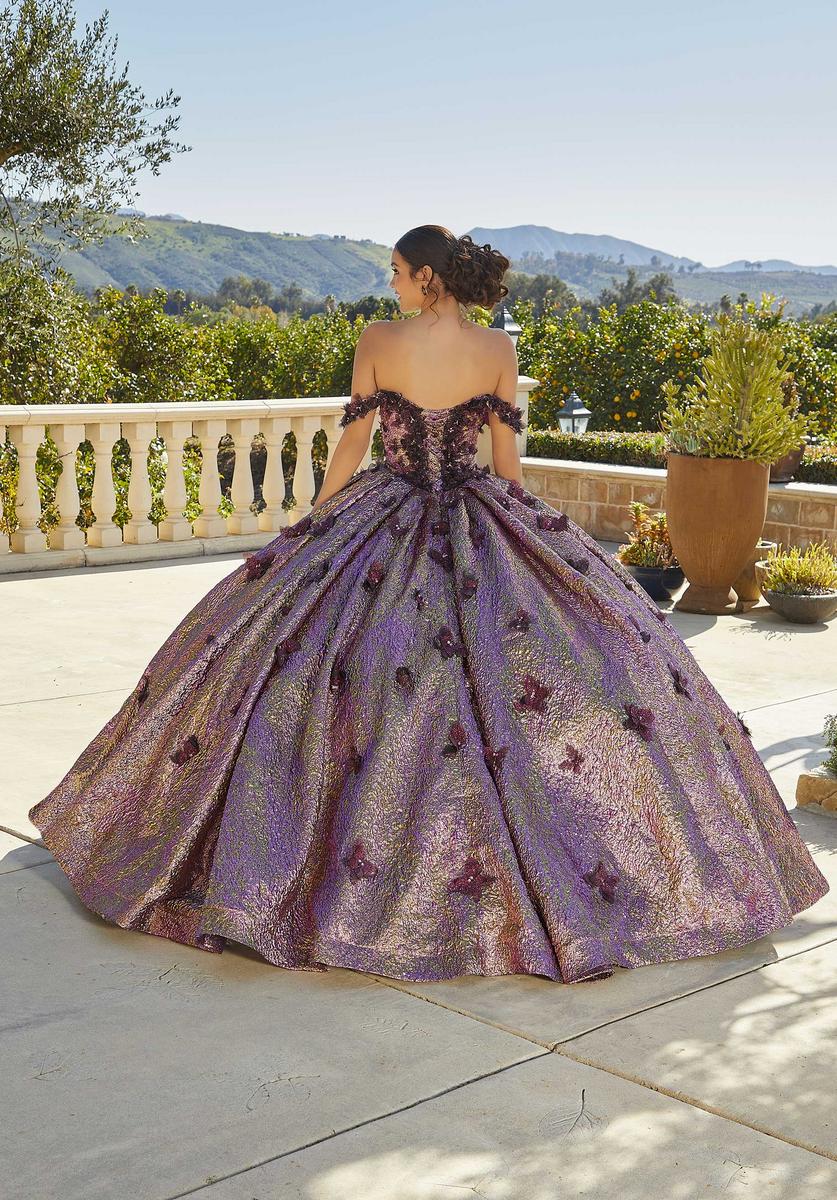 Vizcaya by Morilee Metallic Butterfly Quince Dress 89429 - Image 2
