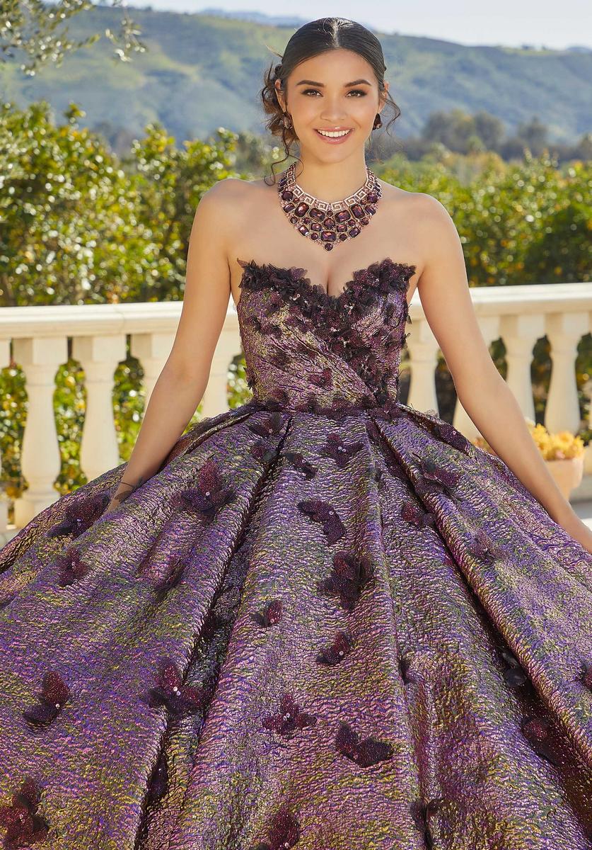 Vizcaya by Morilee Metallic Butterfly Quince Dress 89429 - Image 4