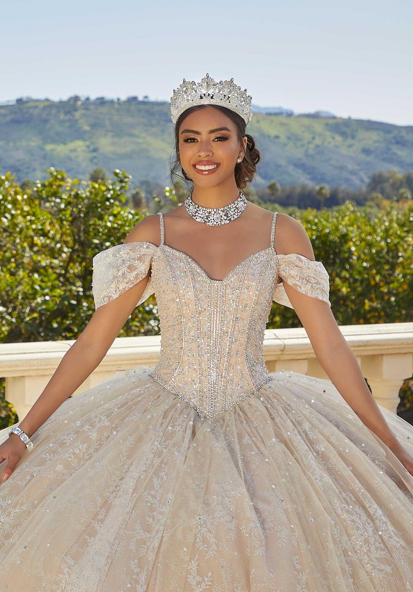 Vizcaya by Morilee Beaded Corset Quince Dress 89430 - Image 4