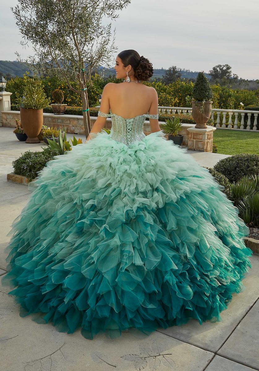 Vizcaya by Morilee Ombre Ruffle Quince Dress 89438 - Image 2