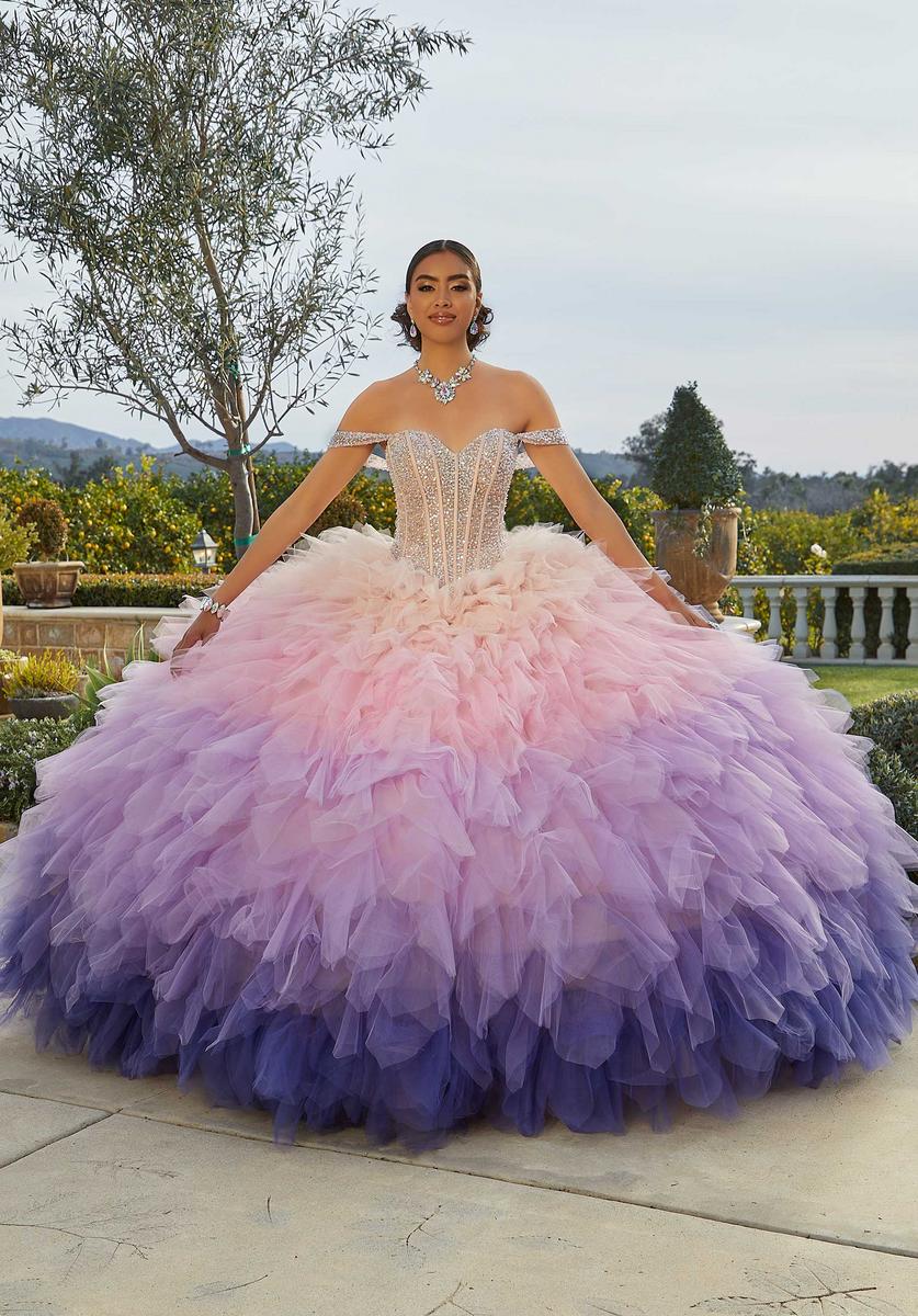 Vizcaya by Morilee Ombre Ruffle Quince Dress 89438 - Image 3